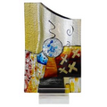 Sparkle Water Drops Art Glass Vase 8"L x 13"H